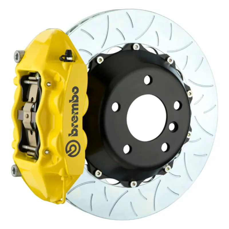 Brembo Gt Big Brake Kit – Rear, 4-Piston Calipers, 380X28Mm Slotted Rotors, Type 3 Yellow Finish For 2012–2016 Porsche 991.1 Carrera S/C4S 1