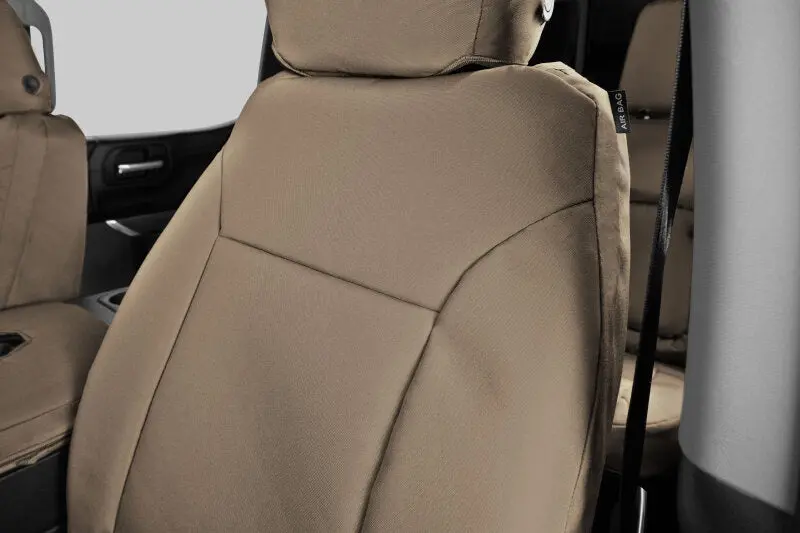 Covercraft Endura Precisionfit Seat Covers For 2021–2024 Ford Bronco – Front Row, Tan/Tan 1