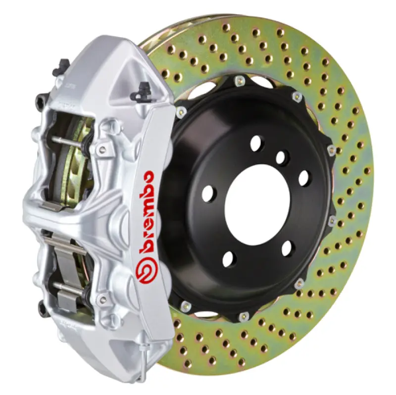 Brembo Gt Big Brake Kit For Audi S4/S5 – Front 6-Piston Calipers, 380X32Mm Drilled Two-Piece Rotors (Silver) 1