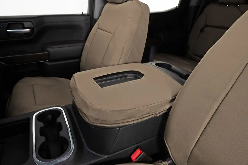 Covercraft Endura Precisionfit Seat Covers For 2021–2024 Ford Bronco – Front Row, Tan/Tan 2