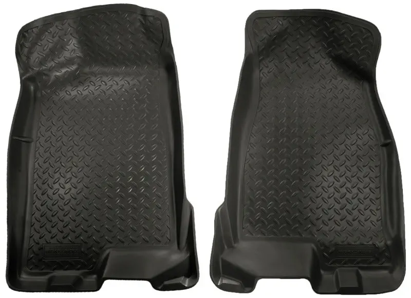 Husky Liners Classic-Style Floor Liners — Black, Custom Fit For 2004–2012 Chevy Colorado & Gmc Canyon Crew Cab 1