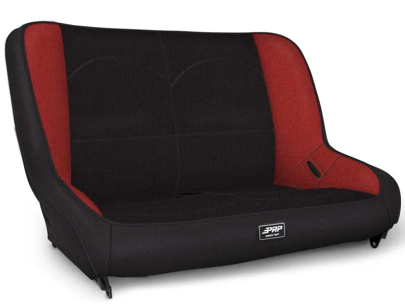 Prp Black-And-Red Low-Back Rear Bench Seat For Jeep Tj, Lj, And Jk Models 1