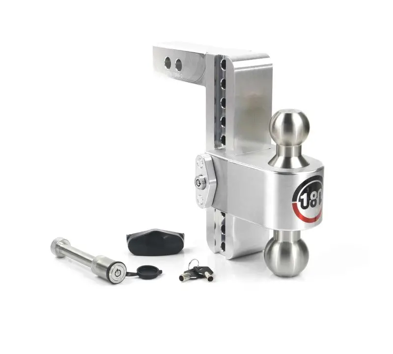Weigh Safe Ws180 Adjustable Drop Hitch — 8-Inch Drop, 2-Inch Shank, 10,000/12,500 Lb Capacity, Aluminum Construction 1
