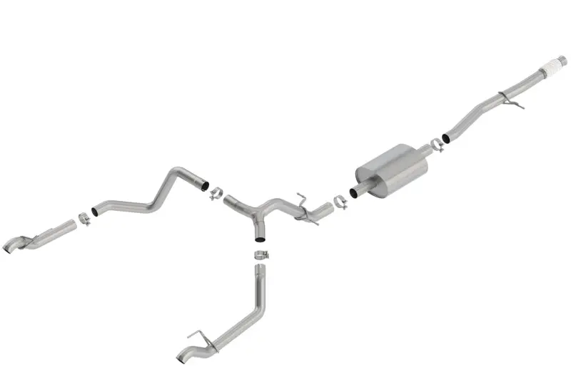 Borla S-Type Cat-Back Exhaust For 2019 Chevrolet Silverado 1500 (5.3L V8, Crew Cab Short Bed, 147.4" Wheelbase) 1