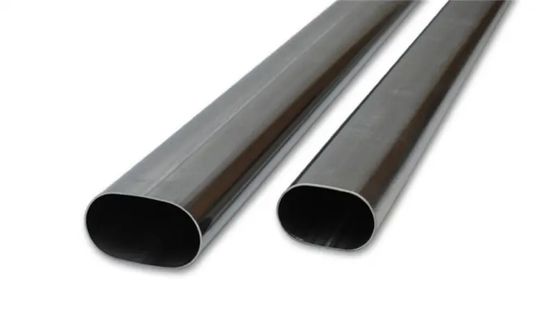 Vibrant 4-Inch Oval Stainless Steel Straight Tubing – T304 Grade, 16-Gauge, 5-Foot Length 2