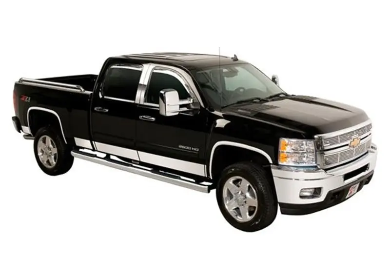 Putco Stainless Steel Rocker Panel Trim – 12-Piece Set For 2003–2008 Ram Quad Cab With 8-Foot Bed 1